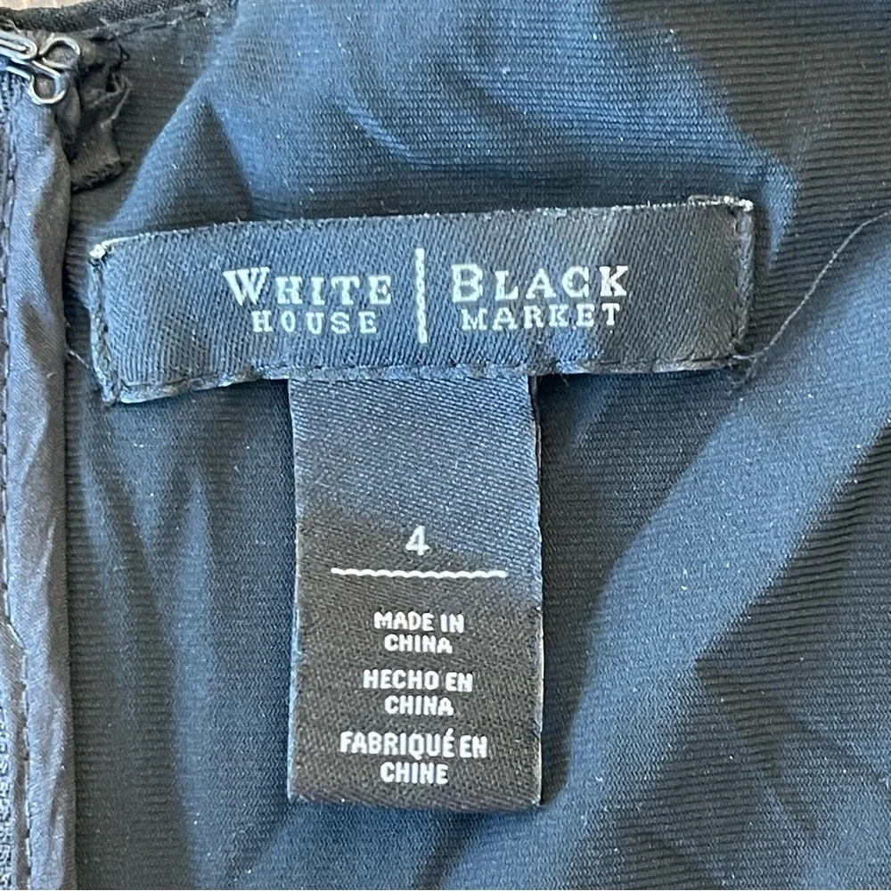 WHBM Black Cap Sleeve Sweetheart Neck Layered Bodycon Mini Dress (4) - Picture 11 of 13